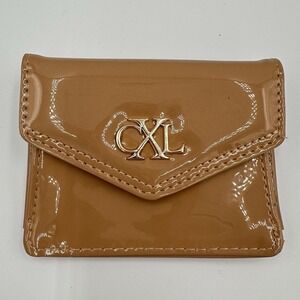 CXL By Christian Lacroix Wallet Card Case Latte Loch Patent Multipurpose
